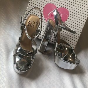 Silver High Heels